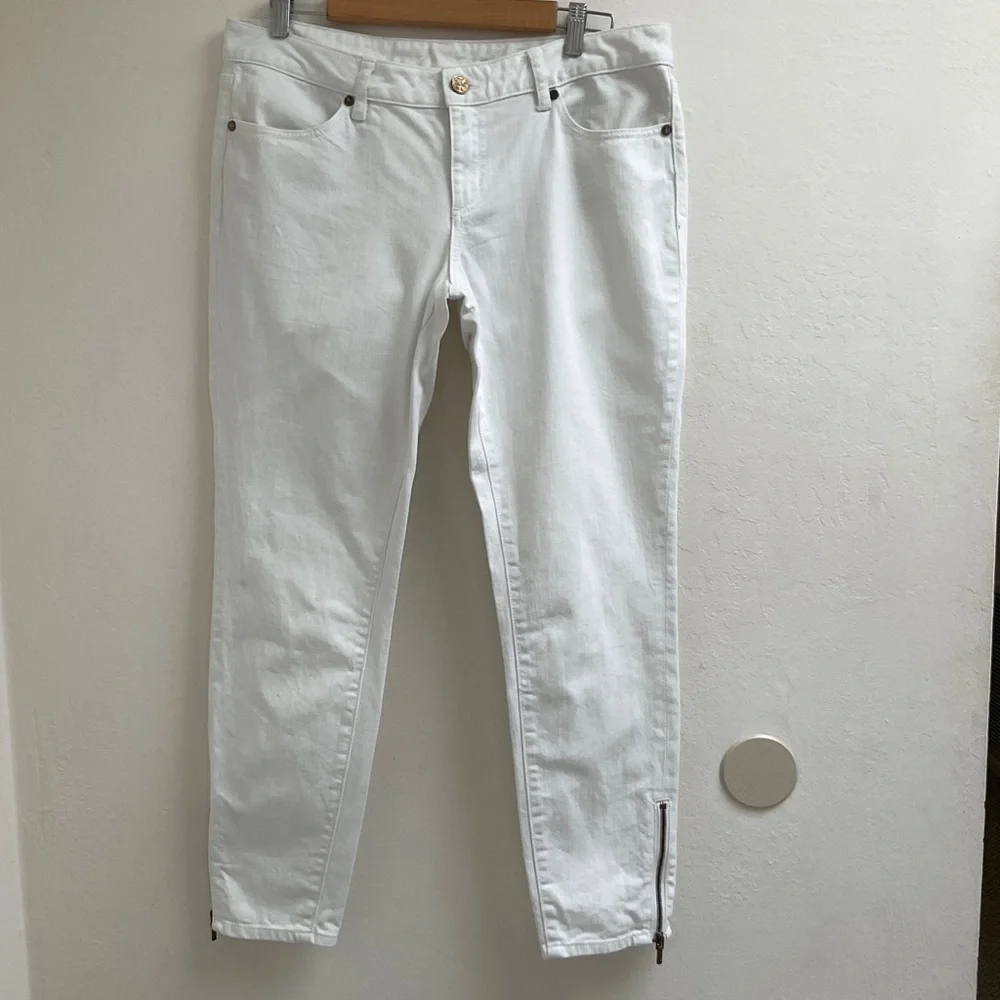Tory Burch Cropped Slim Jeans White Size 31